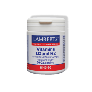 Tootepilt | D3-vitamiin 2000 IU (50 µg) ja K2-vitamiin 90 µg | Lamberts Eesti